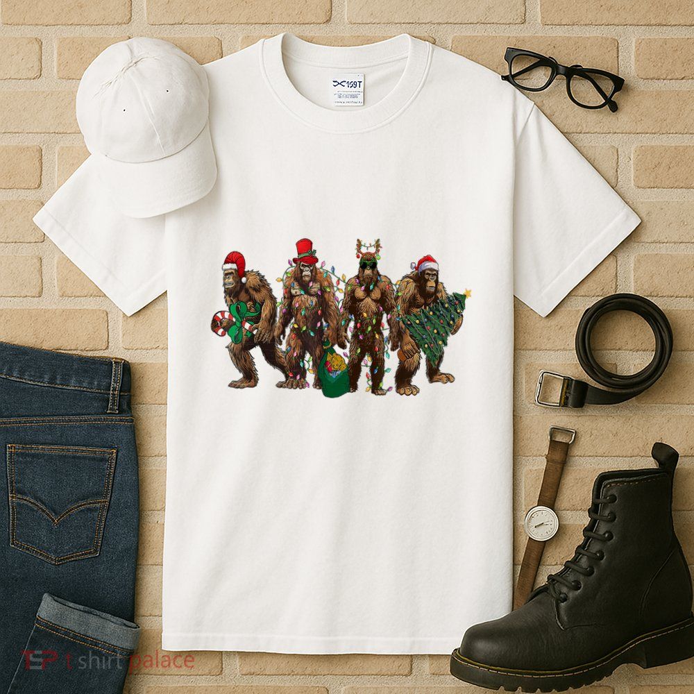 Sasquatch Christmas Holiday Season Xmas Tall T-Shirt