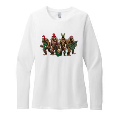 Sasquatch Christmas Holiday Season Xmas Womens CVC Long Sleeve Shirt