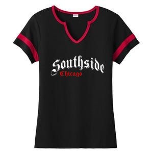 Southside Chicago Hometown Pride Classic Design Ladies Halftime Notch Neck Tee