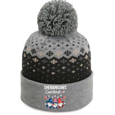 Shenanigans Coordinator Happy 4th Of July Gnomes Patriotic Gift The Baniff Cuffed Pom Beanie