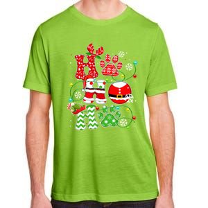 Santa Claus Ho Ho Ho Dog Paw Dog Mom Dad Christmas Pajama Gift Adult ChromaSoft Performance T-Shirt