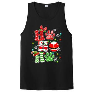 Santa Claus Ho Ho Ho Dog Paw Dog Mom Dad Christmas Pajama Gift PosiCharge Competitor Tank