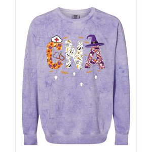 Spooky Cna Halloween Theme Colorblast Crewneck Sweatshirt