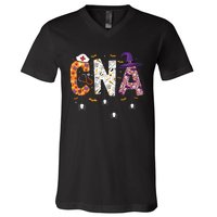 Spooky Cna Halloween Theme V-Neck T-Shirt