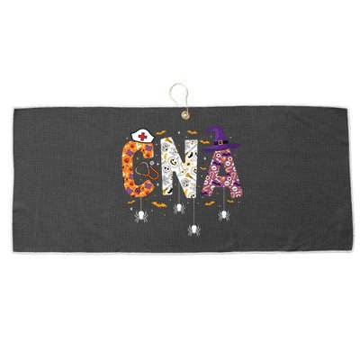 Spooky Cna Halloween Theme Large Microfiber Waffle Golf Towel