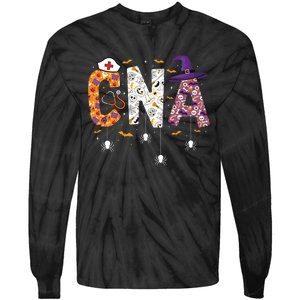 Spooky Cna Halloween Theme Tie-Dye Long Sleeve Shirt