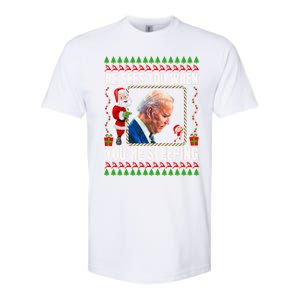 Sleepy Creepy Hidin From Joe Biden Funny Christmas Confused Gift Softstyle CVC T-Shirt