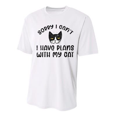 Sorry Cant Have Plans With Cat Performance Sprint T-Shirt