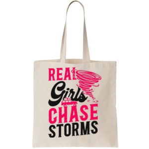 Storm Chaser Hurricane Meteorology Tornado Girl Real Tote Bag