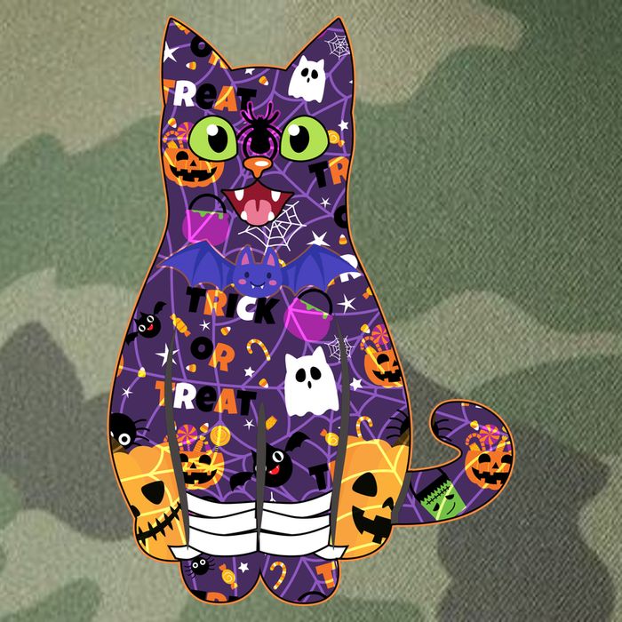 Spooky Cute Halloween Pattern Kitty Cat Legacy Tie Dye Trucker Hat