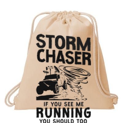 Storm Chaser Hurricane Meteorology Tornado Storm Chaser If Drawstring Bag