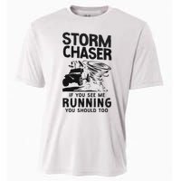 Storm Chaser Hurricane Meteorology Tornado Storm Chaser If Cooling Performance Crew T-Shirt