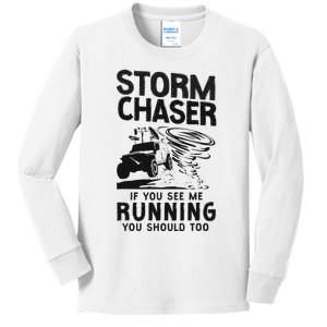 Storm Chaser Hurricane Meteorology Tornado Storm Chaser If Kids Long Sleeve Shirt