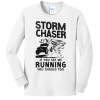 Storm Chaser Hurricane Meteorology Tornado Storm Chaser If Kids Long Sleeve Shirt