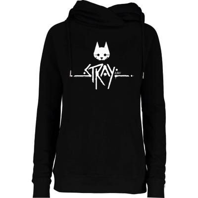 Stray Cat Head And Logo Womens Funnel Neck Pullover Hood