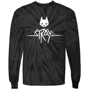 Stray Cat Head And Logo Tie-Dye Long Sleeve Shirt