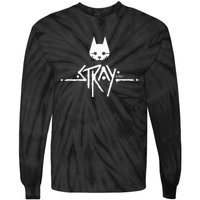 Stray Cat Head And Logo Tie-Dye Long Sleeve Shirt