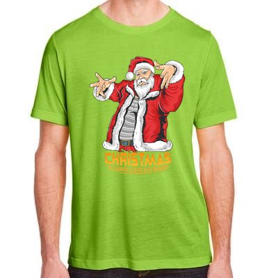 Santa Claus Hip Hop Dj Music Xmas Pajama Christmas Party Cute Gift Adult ChromaSoft Performance T-Shirt