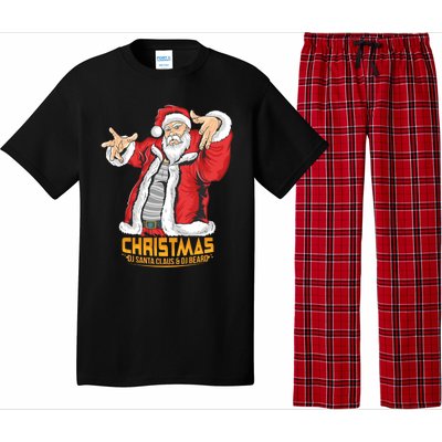 Santa Claus Hip Hop Dj Music Xmas Pajama Christmas Party Cute Gift Pajama Set