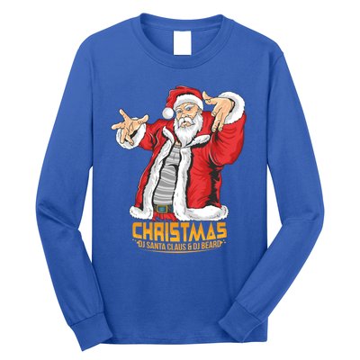 Santa Claus Hip Hop Dj Music Xmas Pajama Christmas Party Cute Gift Long Sleeve Shirt