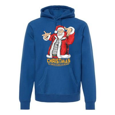 Santa Claus Hip Hop Dj Music Xmas Pajama Christmas Party Cute Gift Premium Hoodie