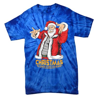 Santa Claus Hip Hop Dj Music Xmas Pajama Christmas Party Cute Gift Tie-Dye T-Shirt