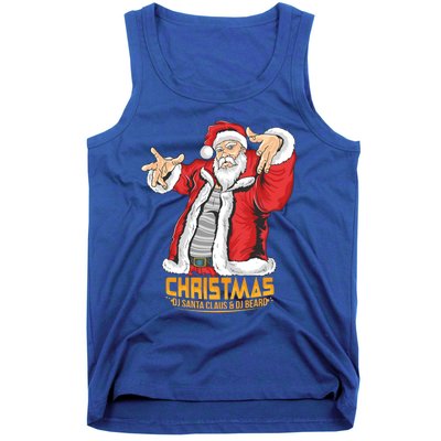 Santa Claus Hip Hop Dj Music Xmas Pajama Christmas Party Cute Gift Tank Top