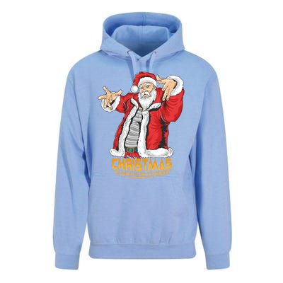 Santa Claus Hip Hop Dj Music Xmas Pajama Christmas Party Cute Gift Unisex Surf Hoodie