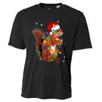 Squirrel Christmas Hat Santa Pajama Squirrels Lover Xmas Cooling Performance Crew T-Shirt