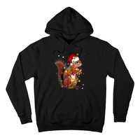 Squirrel Christmas Hat Santa Pajama Squirrels Lover Xmas Hoodie