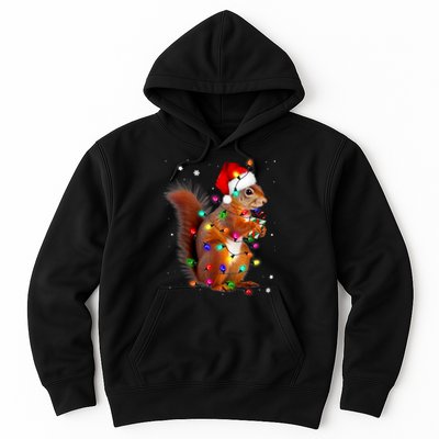 Squirrel Christmas Hat Santa Pajama Squirrels Lover Xmas Hoodie