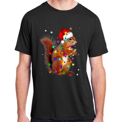 Squirrel Christmas Hat Santa Pajama Squirrels Lover Xmas Adult ChromaSoft Performance T-Shirt