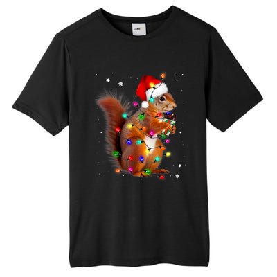 Squirrel Christmas Hat Santa Pajama Squirrels Lover Xmas Tall Fusion ChromaSoft Performance T-Shirt