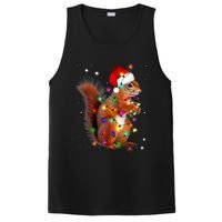 Squirrel Christmas Hat Santa Pajama Squirrels Lover Xmas PosiCharge Competitor Tank