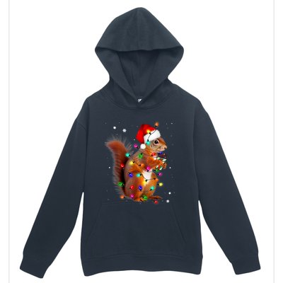 Squirrel Christmas Hat Santa Pajama Squirrels Lover Xmas Urban Pullover Hoodie