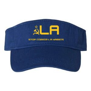 Stop Commiela Harris Stop Kamala Trump 2024 Valucap Bio-Washed Visor