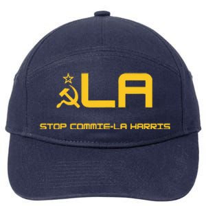 Stop Commiela Harris Stop Kamala Trump 2024 7-Panel Snapback Hat