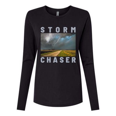 Storm Chaser Hurricane Tornado Picture Weather Meteorologist Womens Cotton Relaxed Long Sleeve T-Shirt