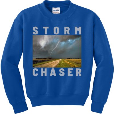 Storm Chaser Hurricane Tornado Picture Weather Meteorologist Kids Sweatshirt