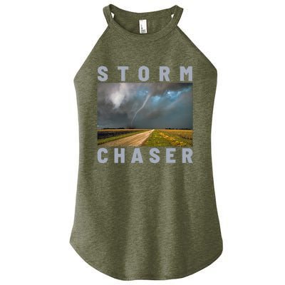 Storm Chaser Hurricane Tornado Picture Weather Meteorologist Women’s Perfect Tri Rocker Tank