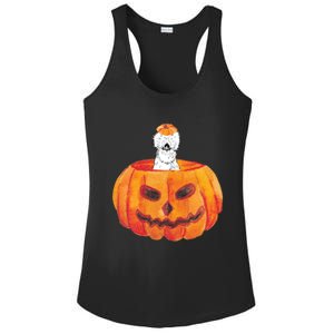 Silkie Chicken Happy Halloween Pumpkin Farm Animal Lover Meaningful Gift Ladies PosiCharge Competitor Racerback Tank