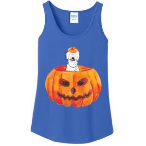 Silkie Chicken Happy Halloween Pumpkin Farm Animal Lover Meaningful Gift Ladies Essential Tank