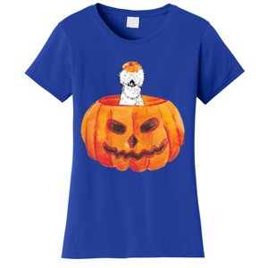 Silkie Chicken Happy Halloween Pumpkin Farm Animal Lover Meaningful Gift Women's T-Shirt