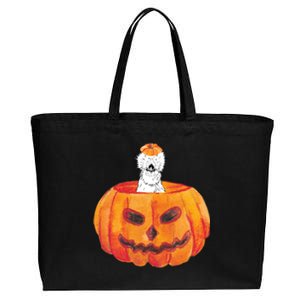 Silkie Chicken Happy Halloween Pumpkin Farm Animal Lover Meaningful Gift Cotton Canvas Jumbo Tote