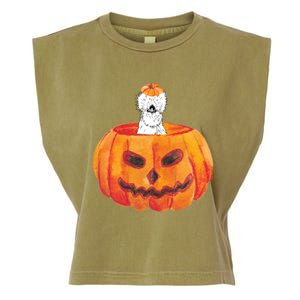 Silkie Chicken Happy Halloween Pumpkin Farm Animal Lover Meaningful Gift Garment-Dyed Women's Muscle Tee