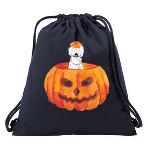 Silkie Chicken Happy Halloween Pumpkin Farm Animal Lover Meaningful Gift Drawstring Bag