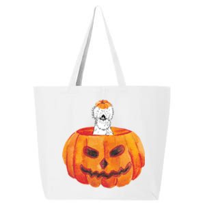 Silkie Chicken Happy Halloween Pumpkin Farm Animal Lover Meaningful Gift 25L Jumbo Tote