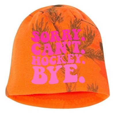 Sorry CanT Hockey Bye Groovy Funny Hockey Lovers Great Gift Kati - Camo Knit Beanie