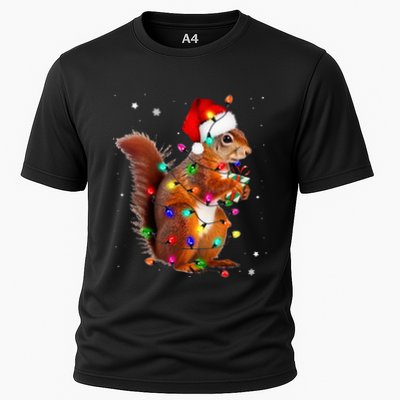 Squirrel Christmas Hat Santa Pajama Squirrels Lover Xmas Performance Shirt