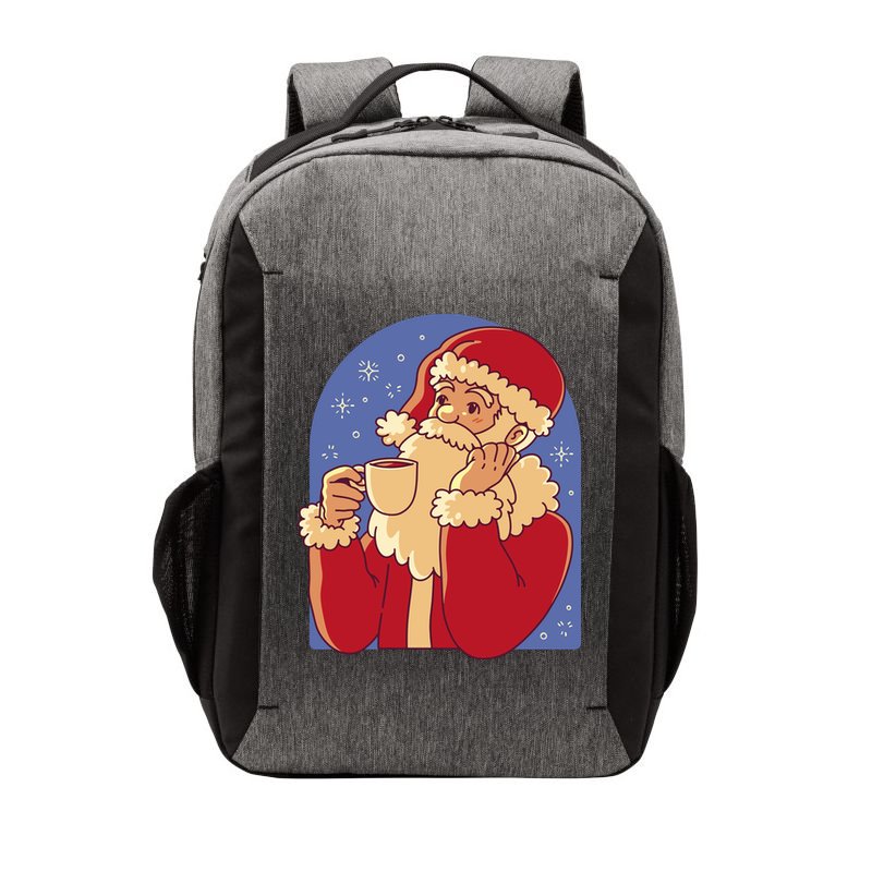 Santa Claus Hot Coco Christmas Holiday Vector Backpack